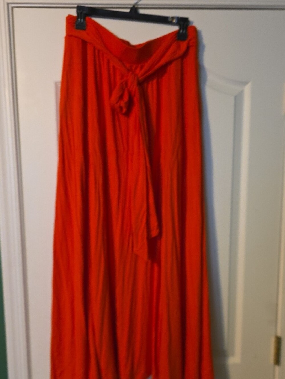 Ava & Viv Bright Red Maxi Skirt with Waist Tie - Picture 5 of 9